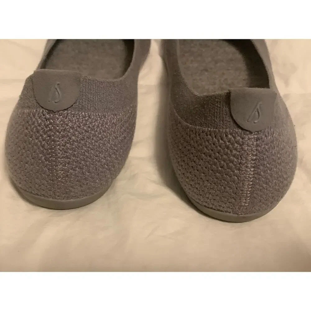 Allbirds Tree Breezers Fabric Ballet Flats Grey Shoes Size 7.5